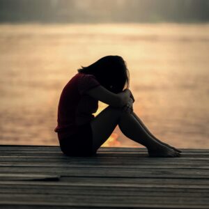 Suffering woman